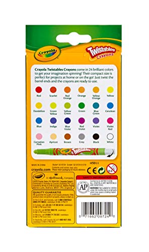 Second image of Crayola Twistables Crayons Coloring Set, Kids Indoor Activities at Home, 24 Count
