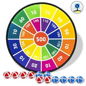 Board Games for Kids, Dart Board for Kids with 12 Sticky Balls, Darts Board Set with Hook, Safe & Classic Toy Gift for Boys Girls Ages 3-Year-Old and Up, 14 Inches