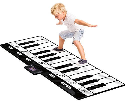 Click N' Play Gigantic Keyboard Play Mat, 24 Keys Piano Mat, 8 Selectable Musical Instruments + Play -Record -Playback -Demo-mode