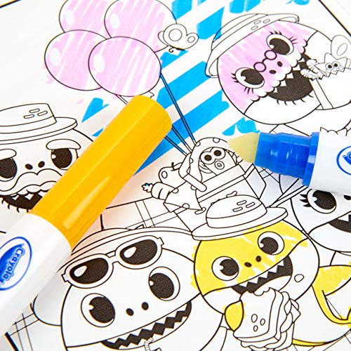 Second image of Crayola Baby Shark Wonder Pages Mess Free Coloring Gift, Kids Indoor Activities at Home